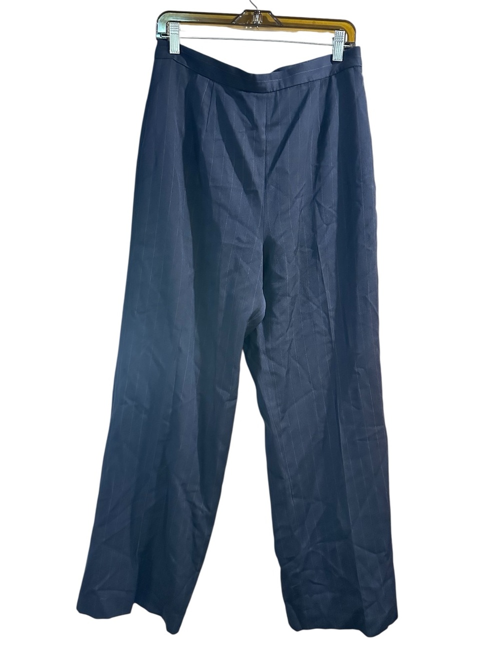 Ralph Lauren Navy Pinstripe Wool Pants